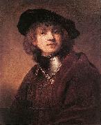 Self Portrait as a Young Man  dh Rembrandt